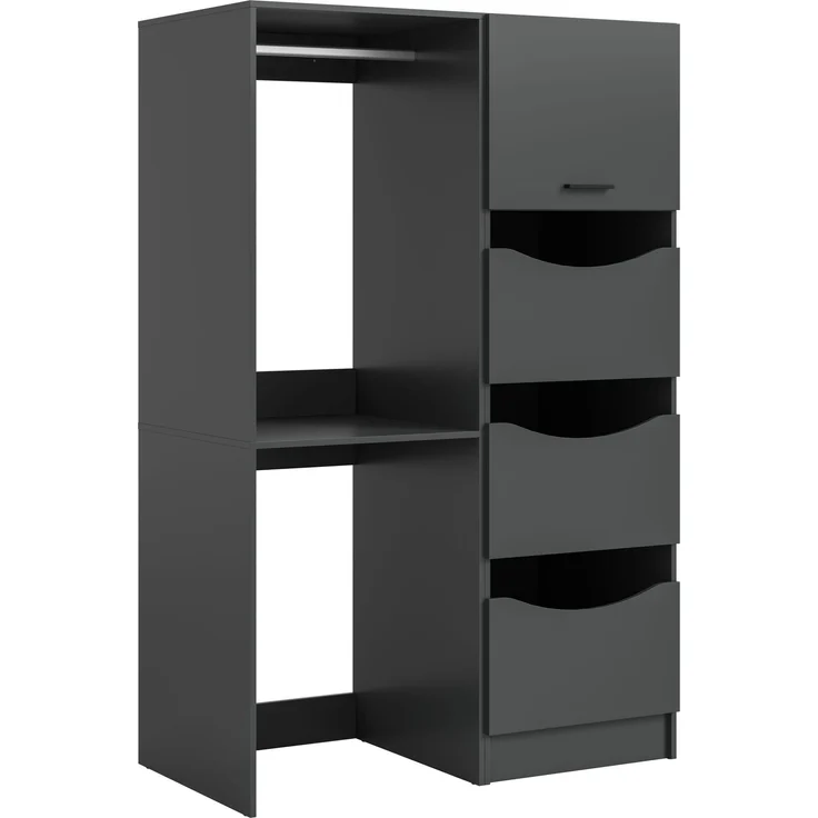 Waschmaschienenumbau Set (B/H/T: 116x195x68 cm) in anthrazit Nachbildung – Bild 2