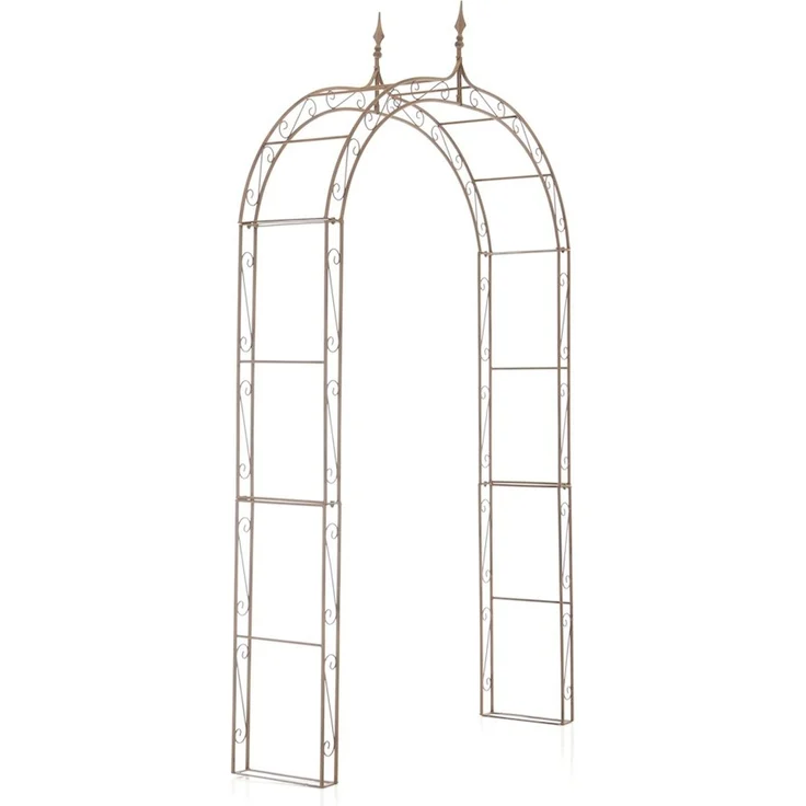Rosenbogen WISMAR - 147x37x264cm, Metall, Antik-Braun | Rankhilfe Rosen Rankgitter Gartendekoration – Bild 1