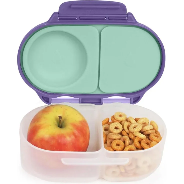 b.box Mini Brotdose für Kinder mit Fächern | Bento Box, 2 Auslaufsichere Fächer | Lunchbox für Gerichte & Snacks | Platz für Ganzes Obst | BPA-frei