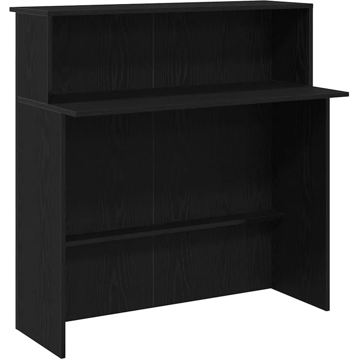 vidaXL Empfangstheke Schwarz 100x50x103,5 cm Holzwerkstoff 859025 – Bild 1