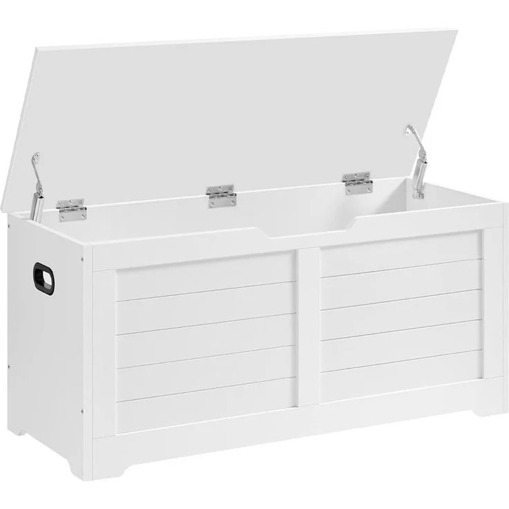 Vasagle Sitzbank bzw. Sitztruhe, weiß, 100 x 40 x 46 cm – Bild 3