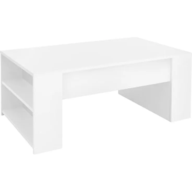 ML-DESIGN Couchtisch Geräumiger Wohnzimmertisch mit Stauraum Holz Beistelltisch, Sofatisch mit 2 Fächern an den Seiten, Kaffeetisch Holztisch Tisch