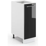 Apothekerschrank Fame-Line Anthrazit Hochglanz 30 cm ohne Arbeitsplatte Vicco