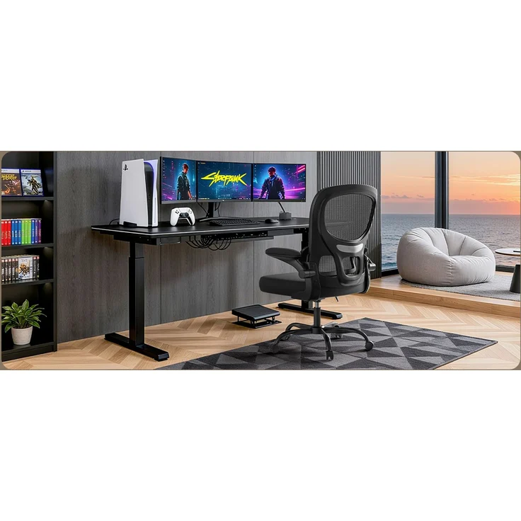 Botifly Ergonomischer Bürostuhl Bürostuhl Mesh Schwarz 50x56x101-111cm – Bild 10