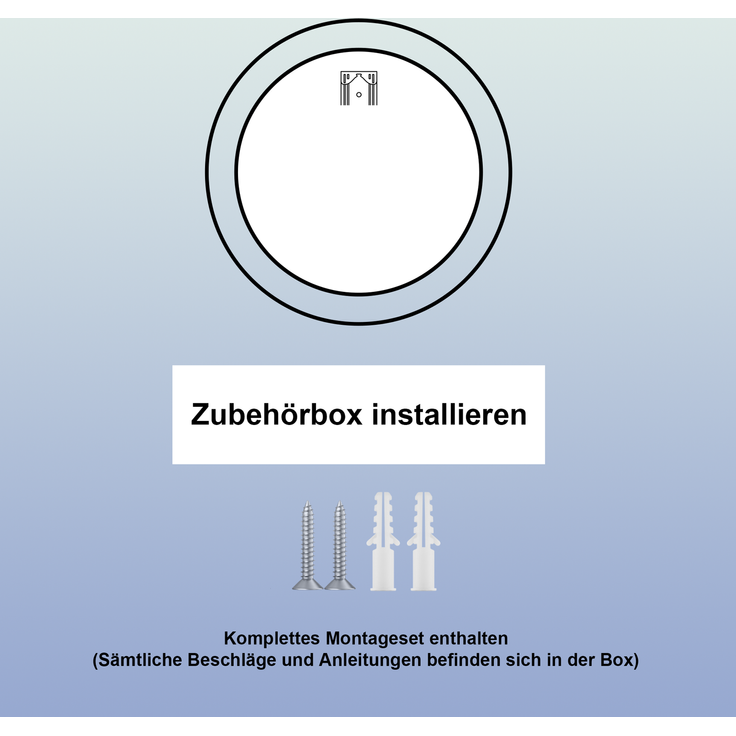 Badspiegel mit LED-Beleuchtung, dimmbar und beschlagfrei, 60x60 cm, Silber – Bild 5