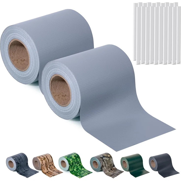 Sichtschutzstreifen Zaun 35 m x 19 cm inkl. 20 Clips, Sichtschutz Zaunfolie PVC Sichtschutzstreifen Doppelstabmatten für Gartenzaun, Balkon/Diverse Farben-2PCS – Bild 1