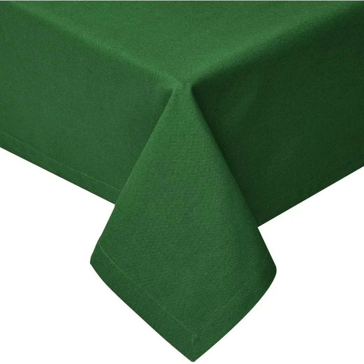 Homescapes Tischdecke Tischdecke dunkelgrün – 137 x 137 cm, 100% Baumwolle (1-tlg)