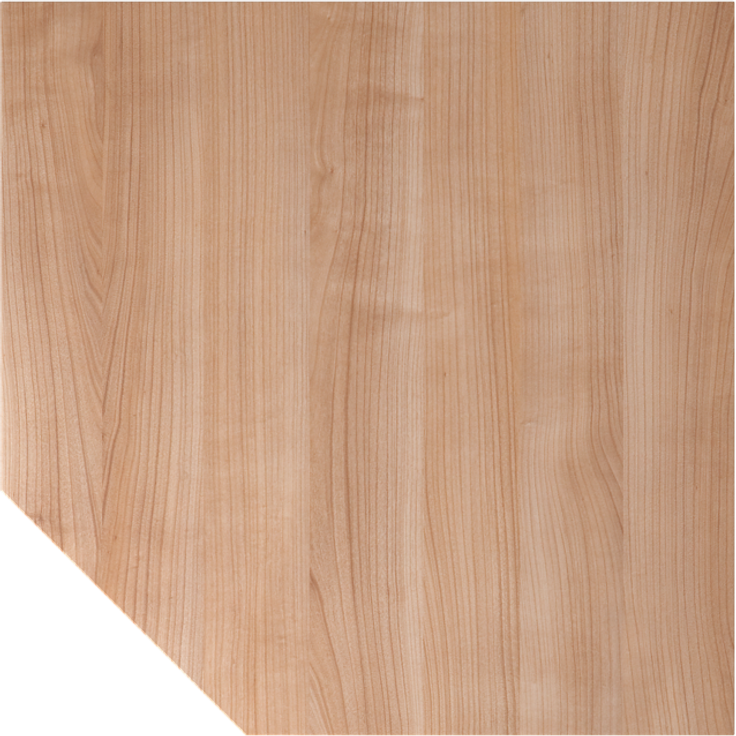 Verkettungsplatte BT12 120x120cm trapezförmig mit Stützfuß Nussbaum