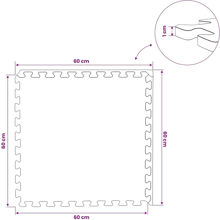 vidaXL Pool Bodenschutzmatte 40 stk. Holz 14,4 m² EVA-Schaum 3433283 – Bild 9