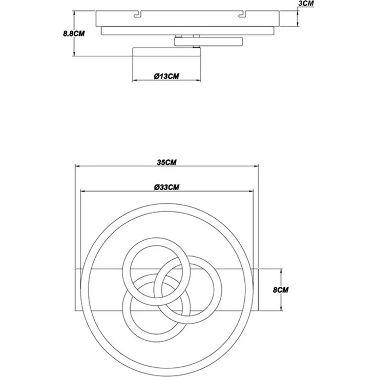 LED Deckenleuchte, Metall, Schwarz, Dimmbar, Memory, Fernbedienung – Bild 10