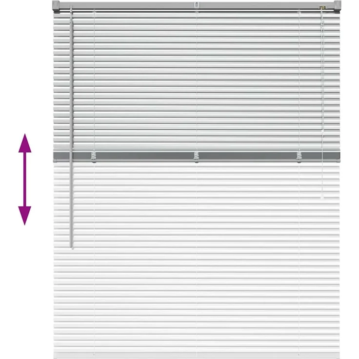 vidaXL Venezianische Jalousie Silber 130 x 100 cm 25 mm Aluminium 42005897 – Bild 11