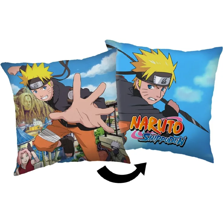 Naruto Kopfkissen (1 Stück) Premium Dekokissen mit beidseitigem Digitaldruck