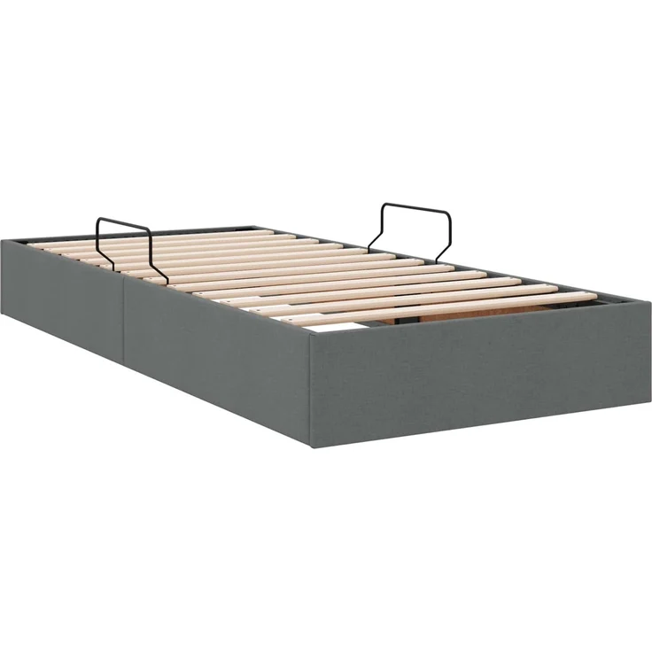 vidaXL Ottoman Bettgestell mit Speicher Dunkelgrau 90 x 200 cm Stoff 3442797 – Bild 5