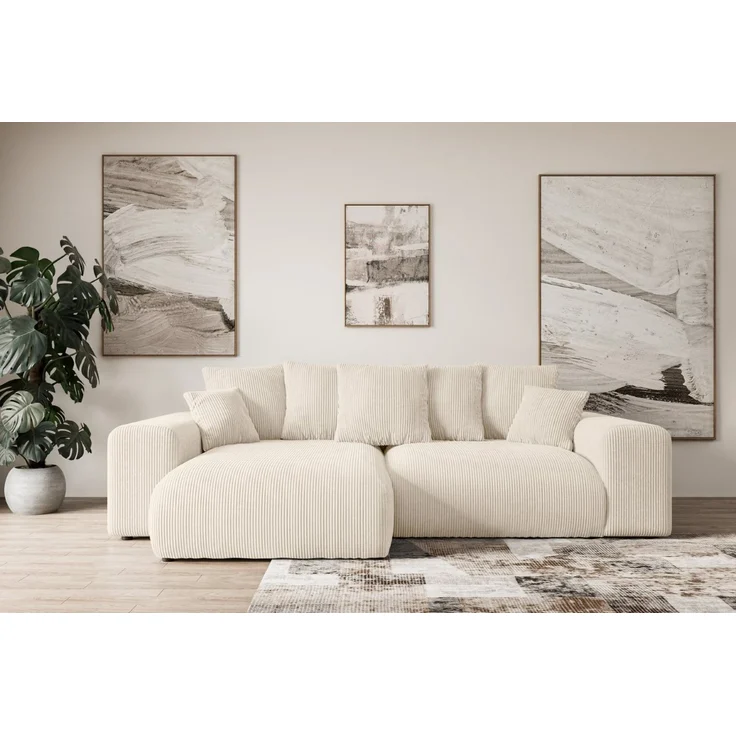 ALTDECOR Ecksofa ESKAR-L, Couch mit Schlaffunktion, Wohnzimmer - Wohnlandschaft, Corner Sofa Bett Eckcouch Couch L-Form Schlafcouch Ausziehbar – Bild 1