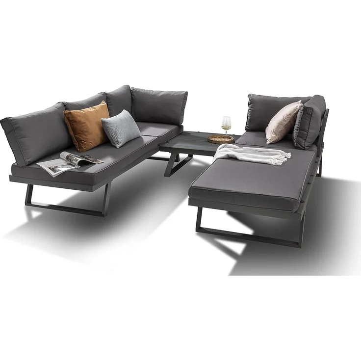 Destiny MANHATTAN Eckgruppe dunkelgrau, Polster dunkelgrau – Bild 6