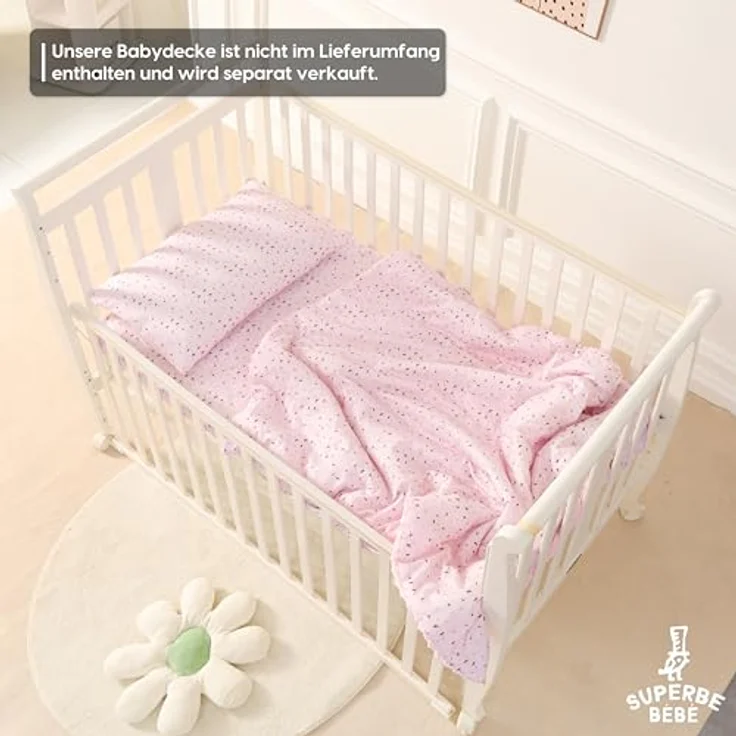 SUPERBE BEBE Kinderkissen Mit Kopfkissenbezug Baumwolle - Kissen für Kinder 1 bis 3 Jahre Größe 33x45 cm - Weiches Kissen Hypoallergen Maschinenwaschbar Ideal Fürs Bett oder Auf Reisen EIN Nickerchen – Bild 7