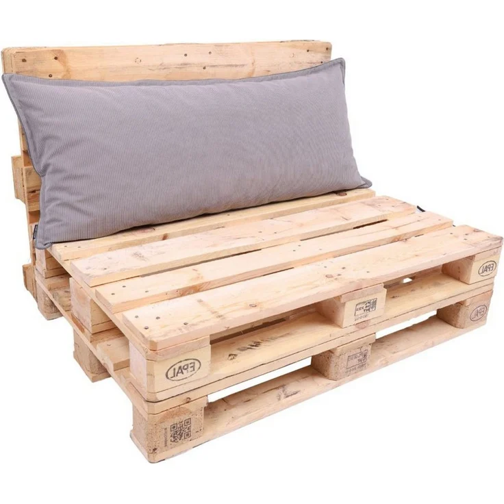 TexDeko Palettenkissen TexDeko Cord Rückenkissen (nur Rückenkissen) wasserabweisend, Premium-Qualität, Cord (120x40x20/10cm) – Bild 1