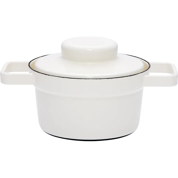 Riess Topf Aromapot mit Deckel Ø16cm 0,75 Liter pure white Emaille