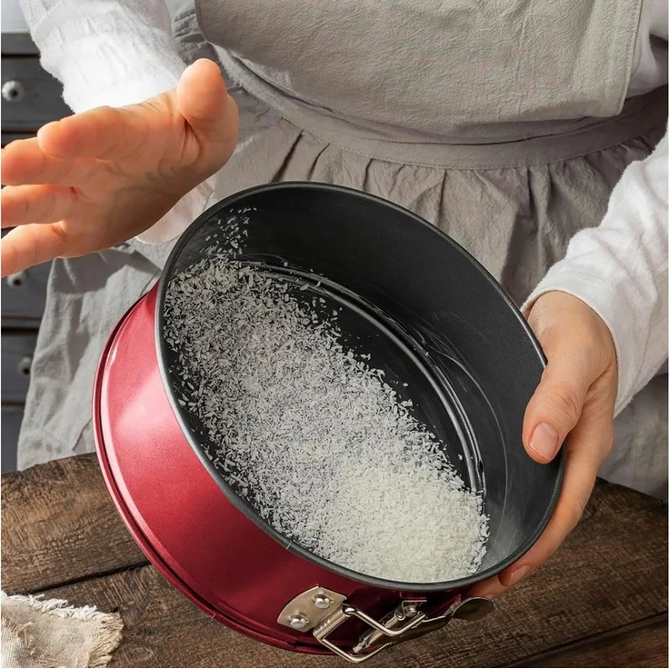 Wenco Springform 18 cm Tortenform rund, Antihaftbeschichtung, Hitzebeständig, Ofenfest, Strapazierfähig – Bild 1