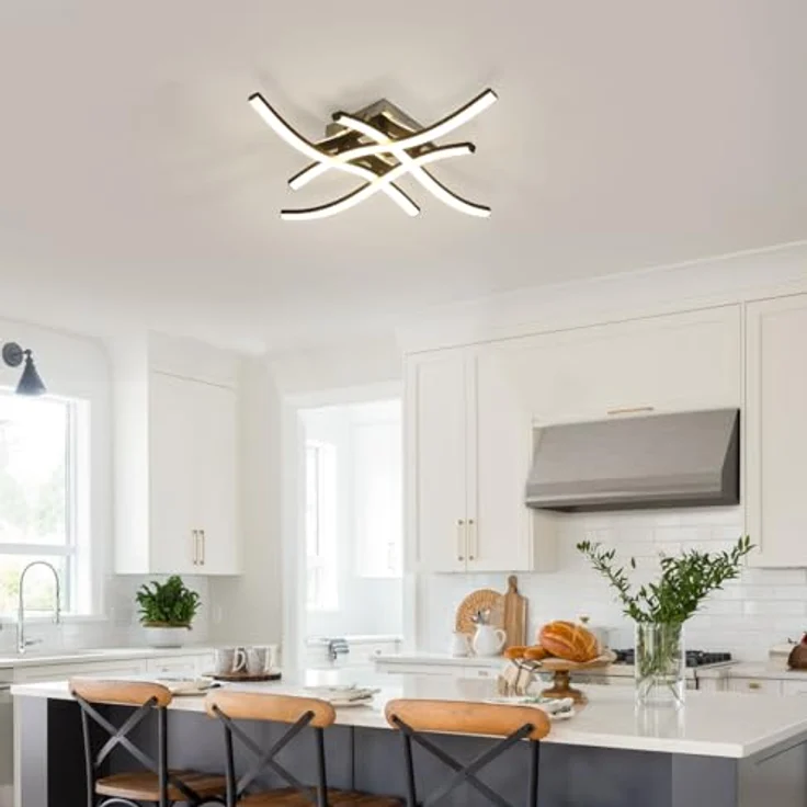Goeco LED Deckenlampe Schwarze, Modern Deckenleuchte Dimmbar mit Fernbedienung 3000K-6500K, Memory Funktion, LED Lampen Deckenbeleuchtung für Schlafzimmer Wohnzimmer küche – Bild 9