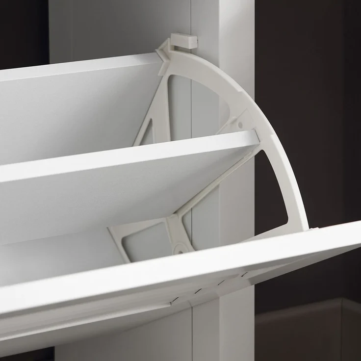 SoBuy FSR152-W Schuhschrank, MDF, Lackiert, Weiß, 80 x 108 x 25 cm – Bild 9