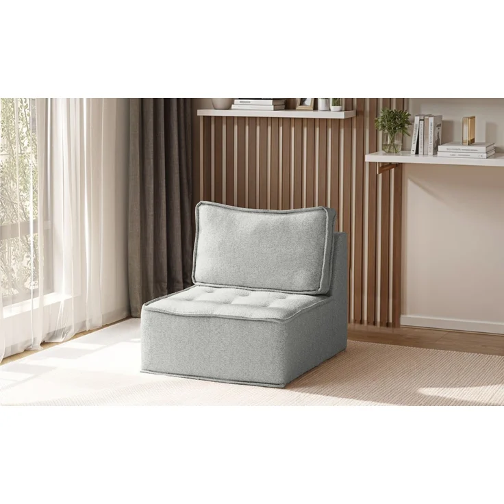 Sessel Designersessel SANDE XS Stoff Alpine Hellgrau – Bild 1