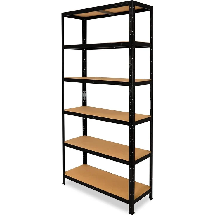 shelfplaza BLACK 200x70x40 cm Schwerlastregal in schwarz mit 6 Böden und 145 kg Traglast pro Boden – Bild 7