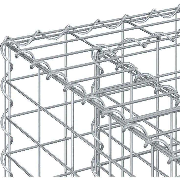 vidaXL Gabionen Hochbeet Silber 50 x 50 x 80 cm Verzinkter Stahl 42033326 – Bild 8