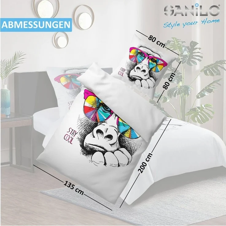 Sanilo Bettwäsche Stay Cool 135x200 cm, Bettbezug und Kissenbezug, Baumwolle, 4 teilig – Bild 2