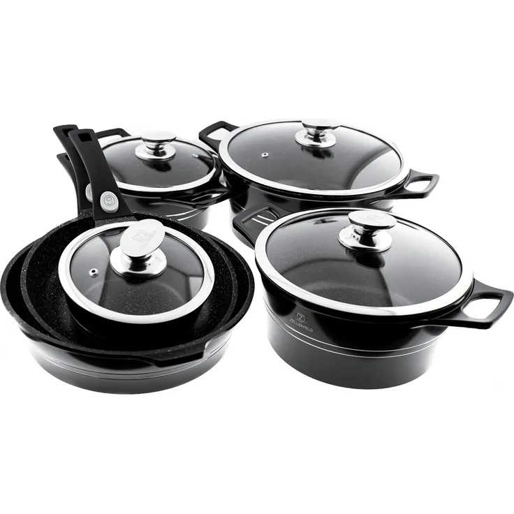 Kochgeschirr Set 14 tlg Topfset Induktion Kochtopfset Aluminium