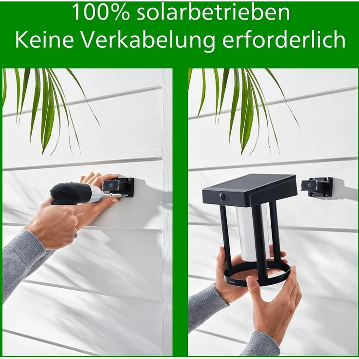 Solar Wandleuchte Camill UE 24 x 15 x 16,5 cm schwarz – Bild 9