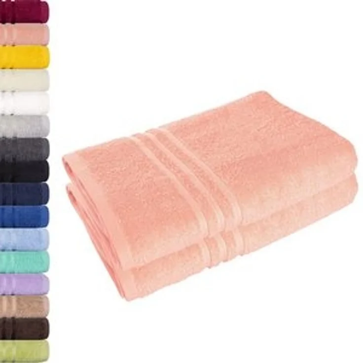Lavea 2er Set Saunatuch 80x200 cm, Frottierserie Elena, Pastellrosa – Bild 6