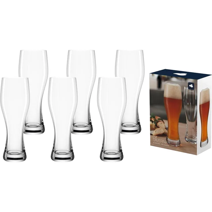 Leonardo TAVERNA Weizenbierglas 0,5l 6er Set