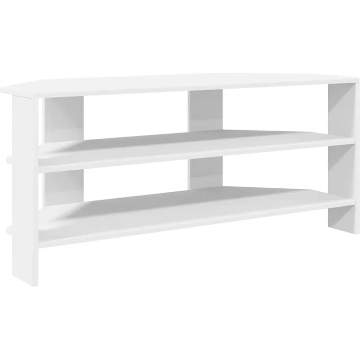 Eck TV Schrank,Fernsehschrank Weiß 102x40,5x45cm Holzwerkstoff – Bild 2
