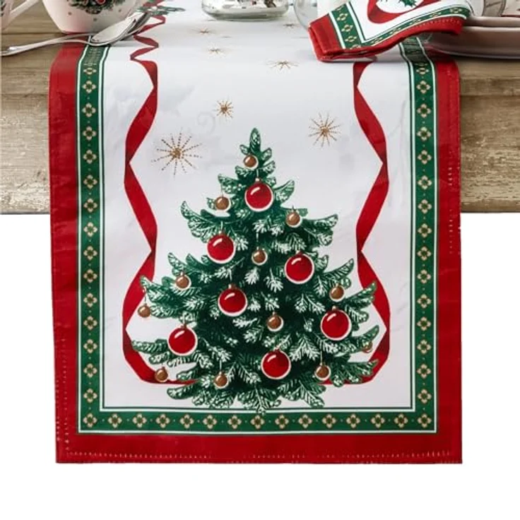 Elrene Home Fashions Villeroy & Boch Toy's Delight Weihnachtstischläufer, Festliche Tischdekoration, 33x178 cm – Bild 2