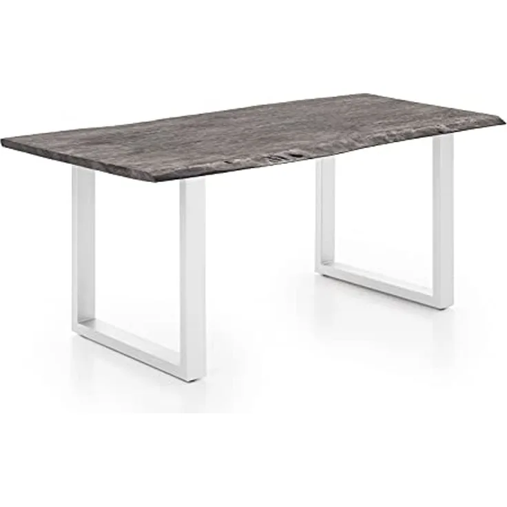 Esstisch Bullwer, Grau 75 x 90 x 170 cm Weiß