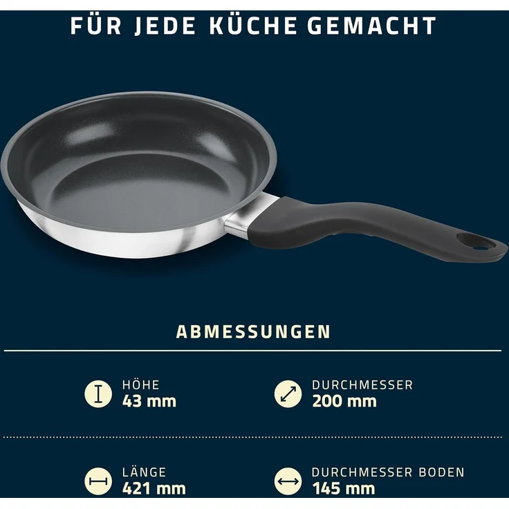 Bratpfanne Henckels by ZWILLING STREAM CERAMIC D 20 cm bunt Pfannen-Set Pfanne Pfannenset – Bild 6