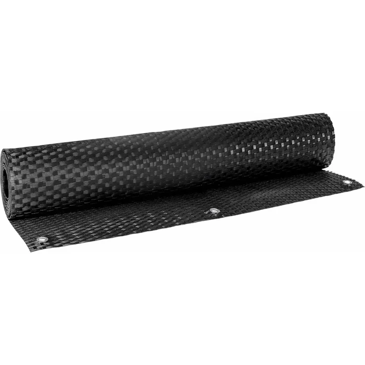 vidaXL Balkonsichtschutz mit Ösen 300 x 90 cm Poly-Rattan Schwarz 42032647 – Bild 3