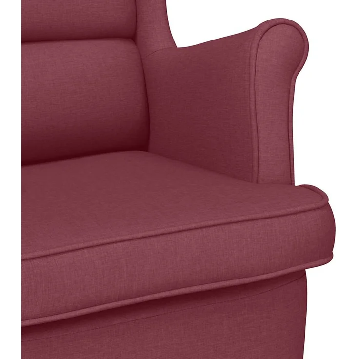 Sessel wohnzimmer, Relaxsessel, Fernsehsessel Weinrot 74x84x100 cm Stoff – Bild 7