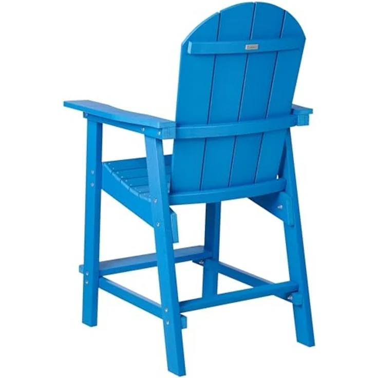 Garten-Barstuhl ADIRONDACK Kunststoff Blau – Bild 5
