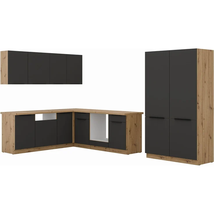 Winkelküche ARIA K-AR ECKE 1 - 215 x 220 + 120 cm Anti Fingerprint Küchenzeile Küchenblock Singleküche Einbauküche Küche Eckküche – Bild 7