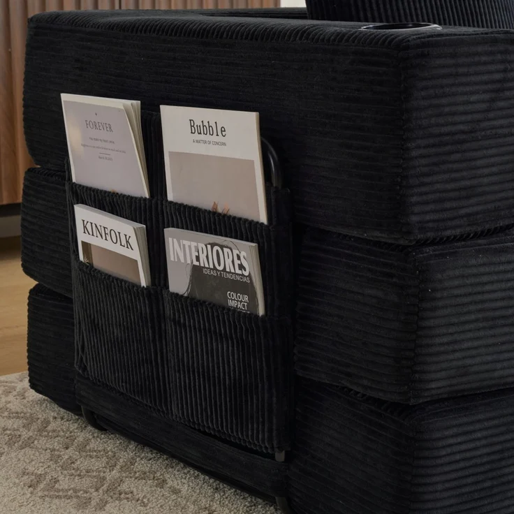 ZUBALIYA Sofa mit Cordbezug, für Wohnzimmer und Apartments, mit stabilem Untergestell, für den täglichen Gebrauch – Bild 17