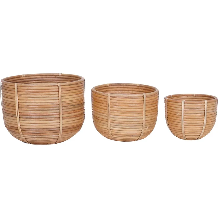 Rattan Korb Blumenkorb Cinta 3er Set – Bild 10