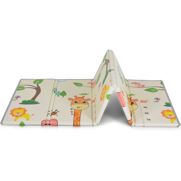 Moni Spielmatte XXL Jungle faltbar, 200 x 180 cm, Thermomatte, wasserdicht bunt – Bild 3