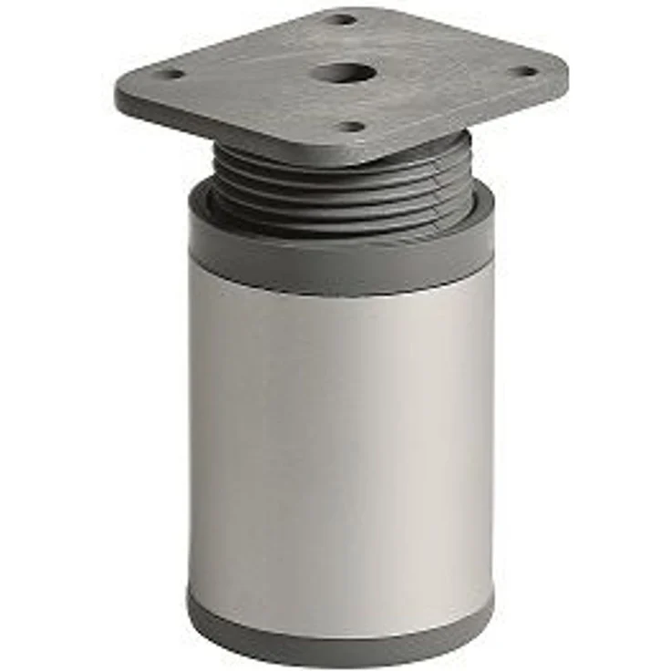 Hettich Möbelfuss Design 4,0 x 6,0 - 7,5 cm Aluminium-Optik - 1 Stück