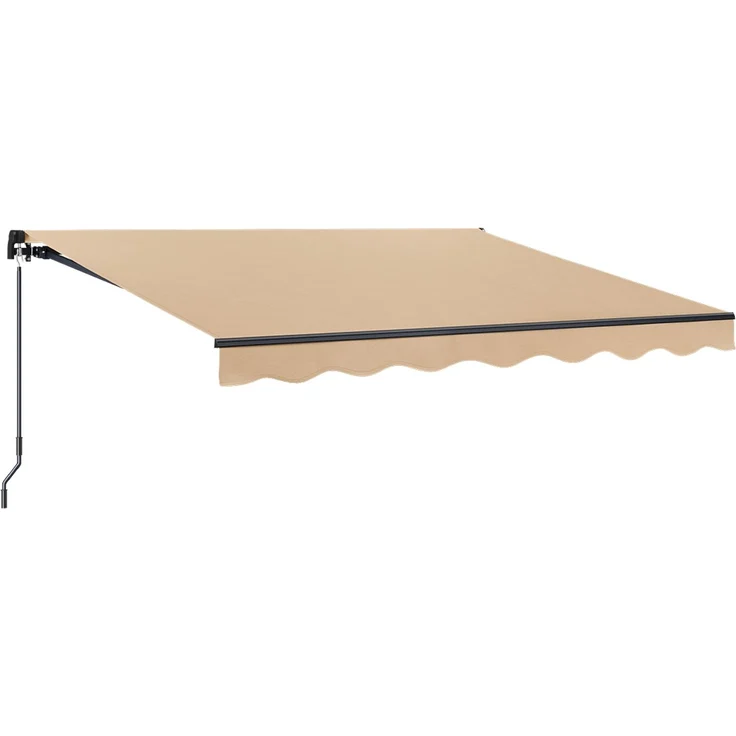 STEELSØN 'Kestria' Gelenkarmmarkise 300x250 cm, beige, wetterfest und blickdicht, Markise mit Aluminium-Kassette und Wandhalterung, Balkonmarkise mit Handkurbel – Bild 2