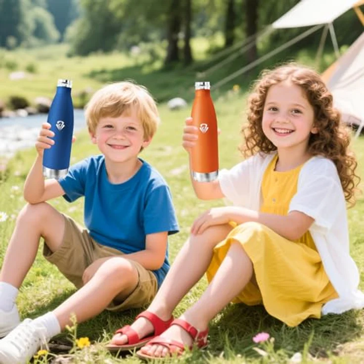 Trinkflasche Edelstahl 500ML, BPA-frei, Wasserflasche, Auslaufsichere Isolierflasche Doppelwandig, Thermosflasche, Trinkflasche Kohlensäure Geeignet, Water Bottle für Fitness, Schule, Kinder – Bild 6