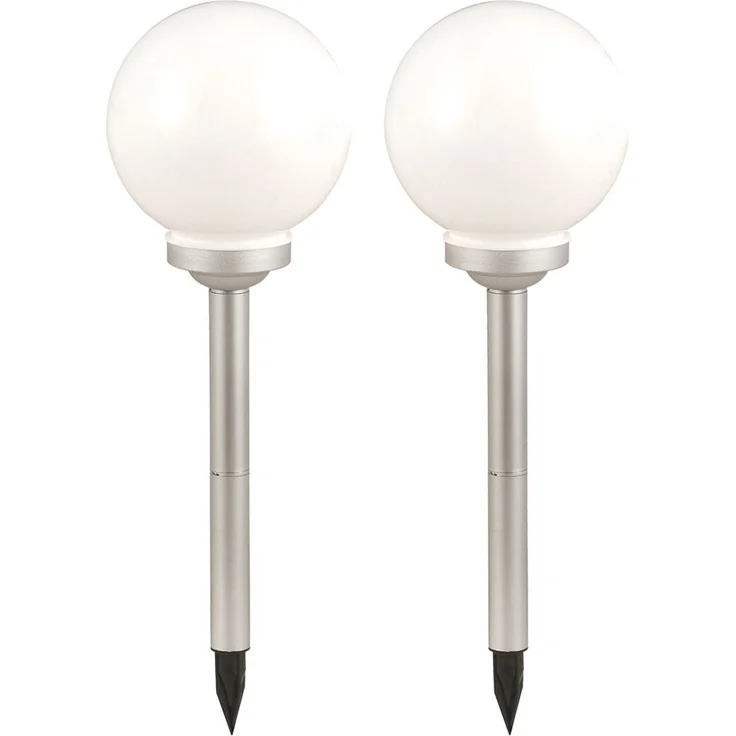 2er Set LED Solarkugel Steckleuchten, H 62 cm – Bild 2