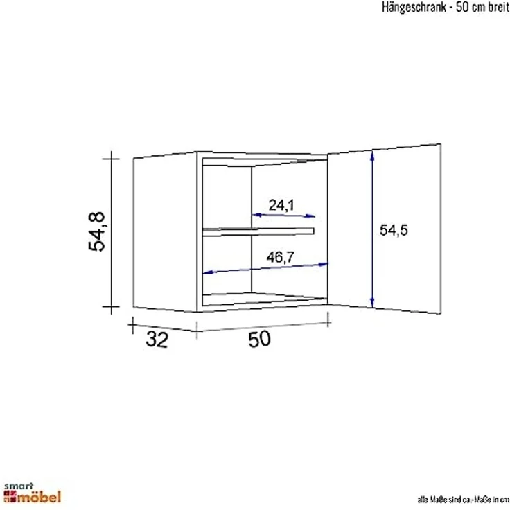 Flex-Well Hängeschrank Nano (B x H x T) 50 x 54,8 x 32 cm – Bild 3