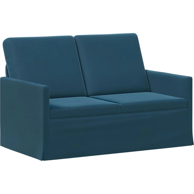 vidaXL 2-Sitzer Sofa Blau 130 x 81 x 82 cm Samt (V) 42041063 – Bild 1